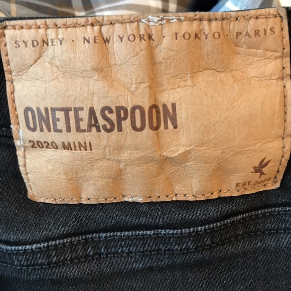 One Teaspoon - ‘2020 Mini’Black denim skirt - Size 25 - Picture 6 of 6